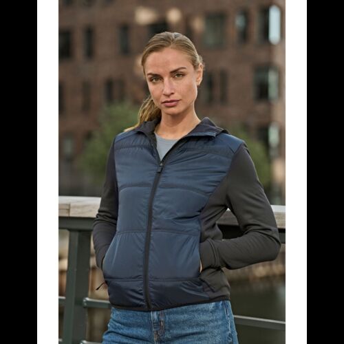 Ladies' Hybrid-Stretch Hooded Jacket Thumbnail