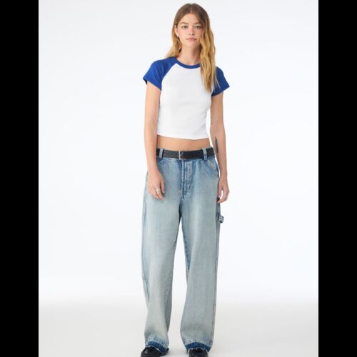 Women's Micro Rib Raglan Baby Tee Thumbnail