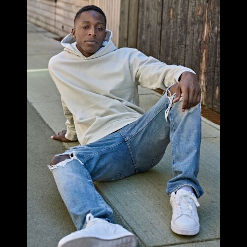 Unlabeled Heavy Loose Fit Hooded Sweatshirt Thumbnail