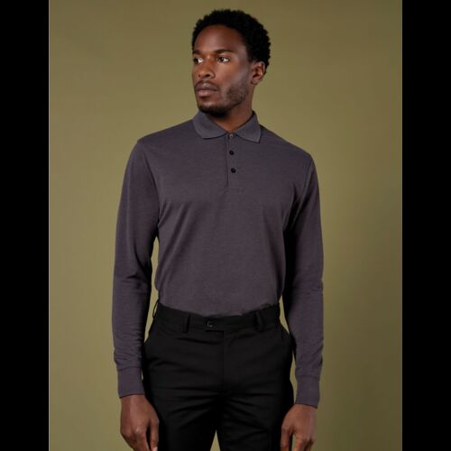 Men's Long Sleeved Pique Polo Shirt Thumbnail