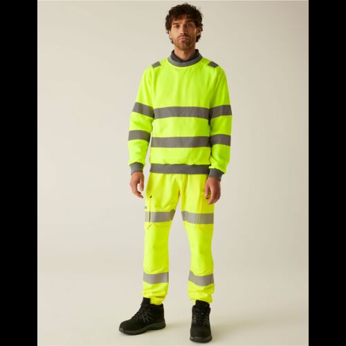 Hi-Vis Pro Contrast Crew Neck Sweatshirt Thumbnail