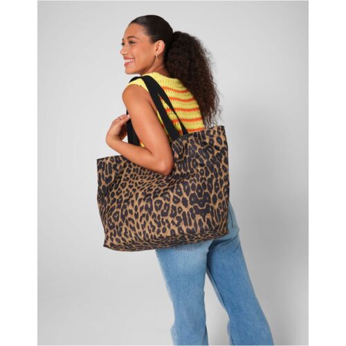 Leopard Print Carryall Tote Bag Thumbnail
