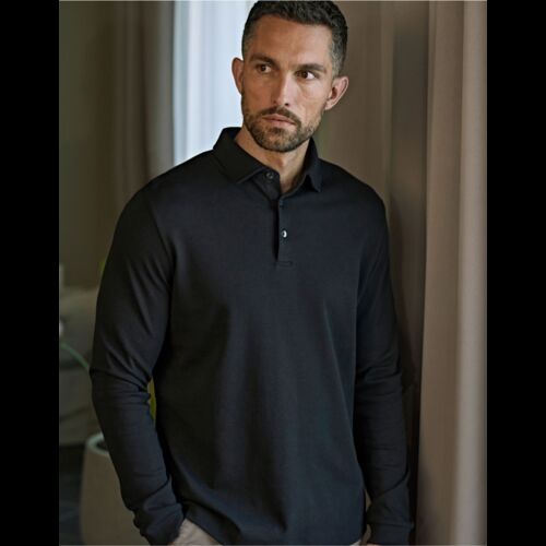 Pima Cotton Long Sleeve Polo Thumbnail