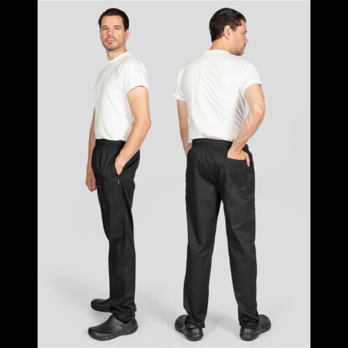 Unisex Elasticated Black Trouser Thumbnail