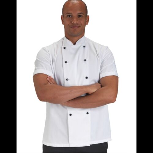 Removable Stud Short Sleeve Chef's Jacket Thumbnail