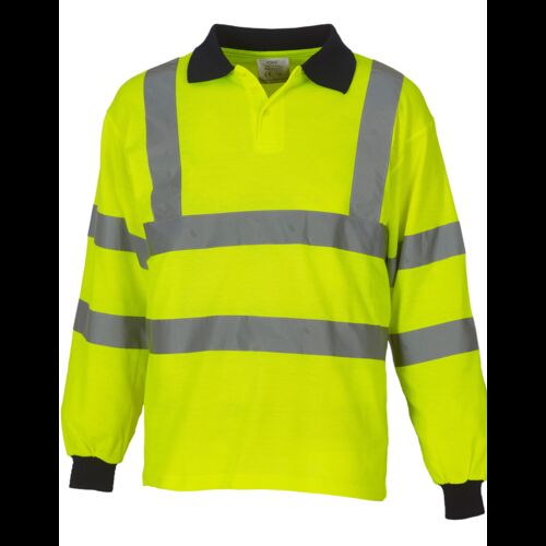 Hi-Vis Long Sleeve Polo Shirt Thumbnail