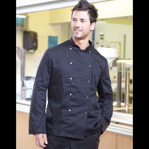 Long Sleeve Chef's Jacket (BK) Thumbnail