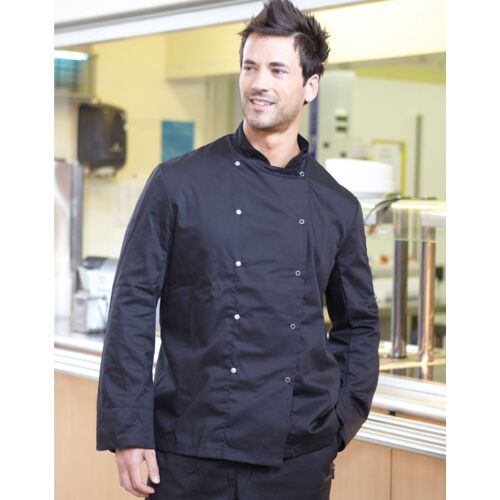 Long Sleeve Chef's Jacket (BK) Thumbnail