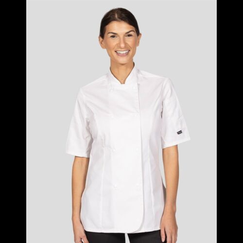 Ladies' Short Sleeve Fitted Chef's Jacket Thumbnail