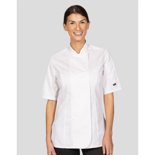 Ladies' Short Sleeve Fitted Chef's Jacket Thumbnail