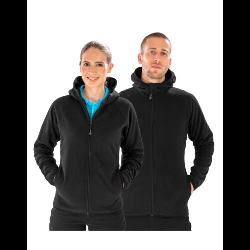 Recycled Unisex Hooded Microfleece Jacket Thumbnail